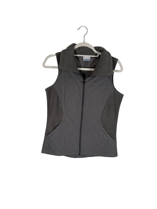 Columbia Jackets & Blazers - Columbia Women XS Gray Outdoor Pockets Full Zip Perfect Mix Quilted Vest